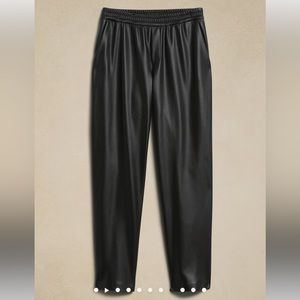 Banana Republic VEGAN LEATHER PANT black
